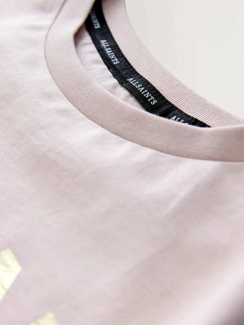 smALLSAINTS Light Pink Biggy Logo Relaxed Crew T-Shirt Clearance