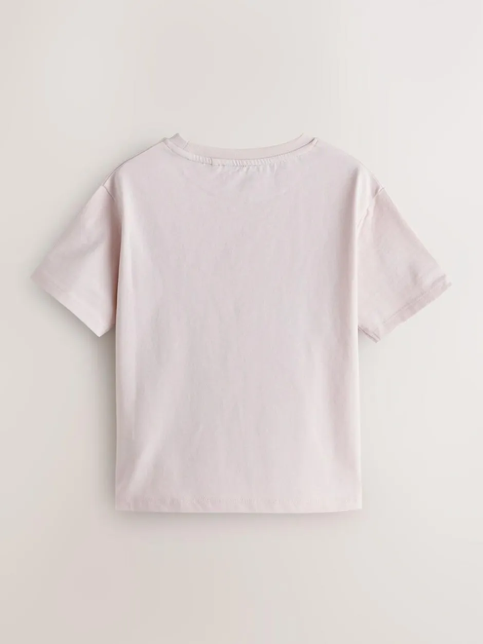 smALLSAINTS Light Pink Biggy Logo Relaxed Crew T-Shirt Clearance