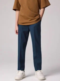 smALLSAINTS Navy Boys Slim Fit Moad Suit Trousers Online
