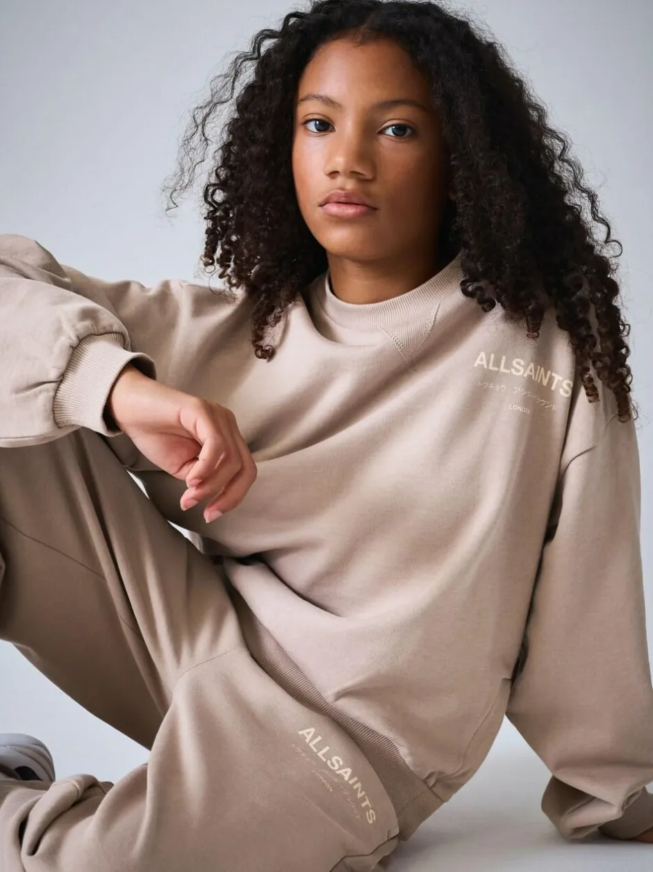 smALLSAINTS Pale Pink Underground Satin Panel Sweatshirt and Wide Leg Joggers Set