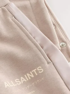 smALLSAINTS Pale Pink Underground Satin Panel Sweatshirt and Wide Leg Joggers Set