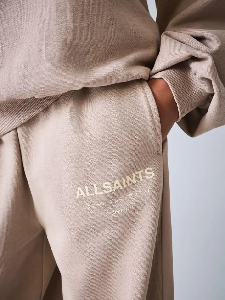 smALLSAINTS Pale Pink Underground Satin Panel Sweatshirt and Wide Leg Joggers Set