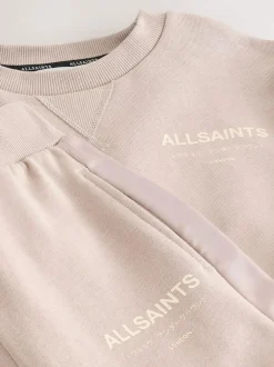smALLSAINTS Pale Pink Underground Satin Panel Sweatshirt and Wide Leg Joggers Set