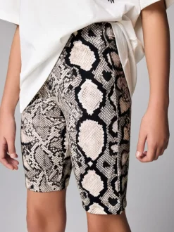 smALLSAINTS White/Snake Orlando Oversized T-Shirt and Cycling Shorts Set Outlet