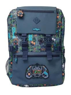 Smiggle Trailblazer Foldover Attach Backpack Grey Outlet