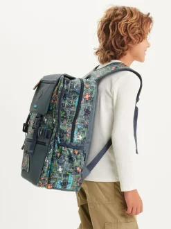 Smiggle Trailblazer Foldover Attach Backpack Grey Outlet