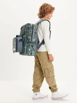 Smiggle Trailblazer Foldover Attach Backpack Grey Outlet