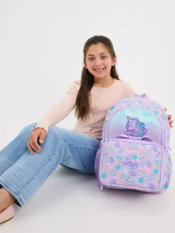 Smiggle Purple All Stars Classic Attach Backpack