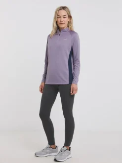 Snowdonia Purple Base Layer Quarter Zip Neck Top Sale