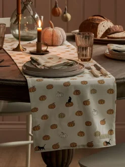 Sophie Allport Natural Trick or Treat Pumpkin Table Runner Sale