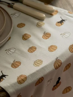 Sophie Allport Natural Trick or Treat Pumpkin Table Runner Sale