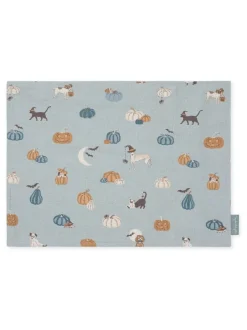 Sophie Allport Soft Teal Paws & Pumpkins Washable Placemats Set of 2 Clearance