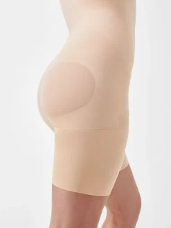 Spanx sculpt™ Seamless Power Open-Bust Mid-Thigh Bodysuit Nude New