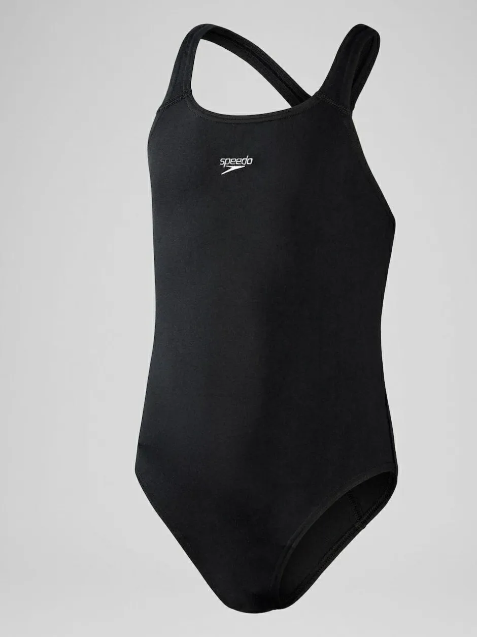 Speedo Endurance+ Medalist Swimsuit Black New