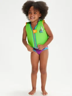 Speedo Infants Learn to Swim Float Vest Green/Blue New