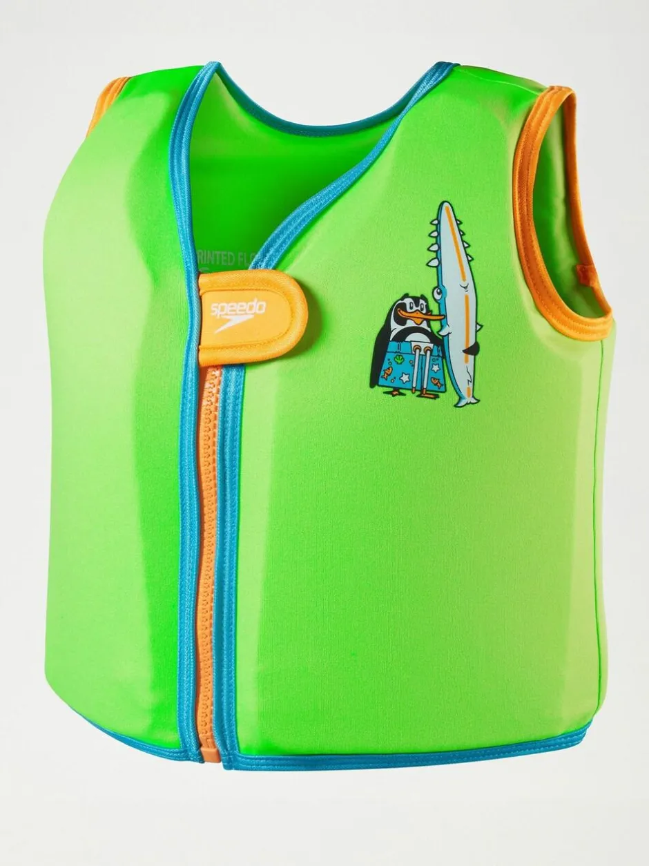 Speedo Infants Learn to Swim Float Vest Green/Blue New