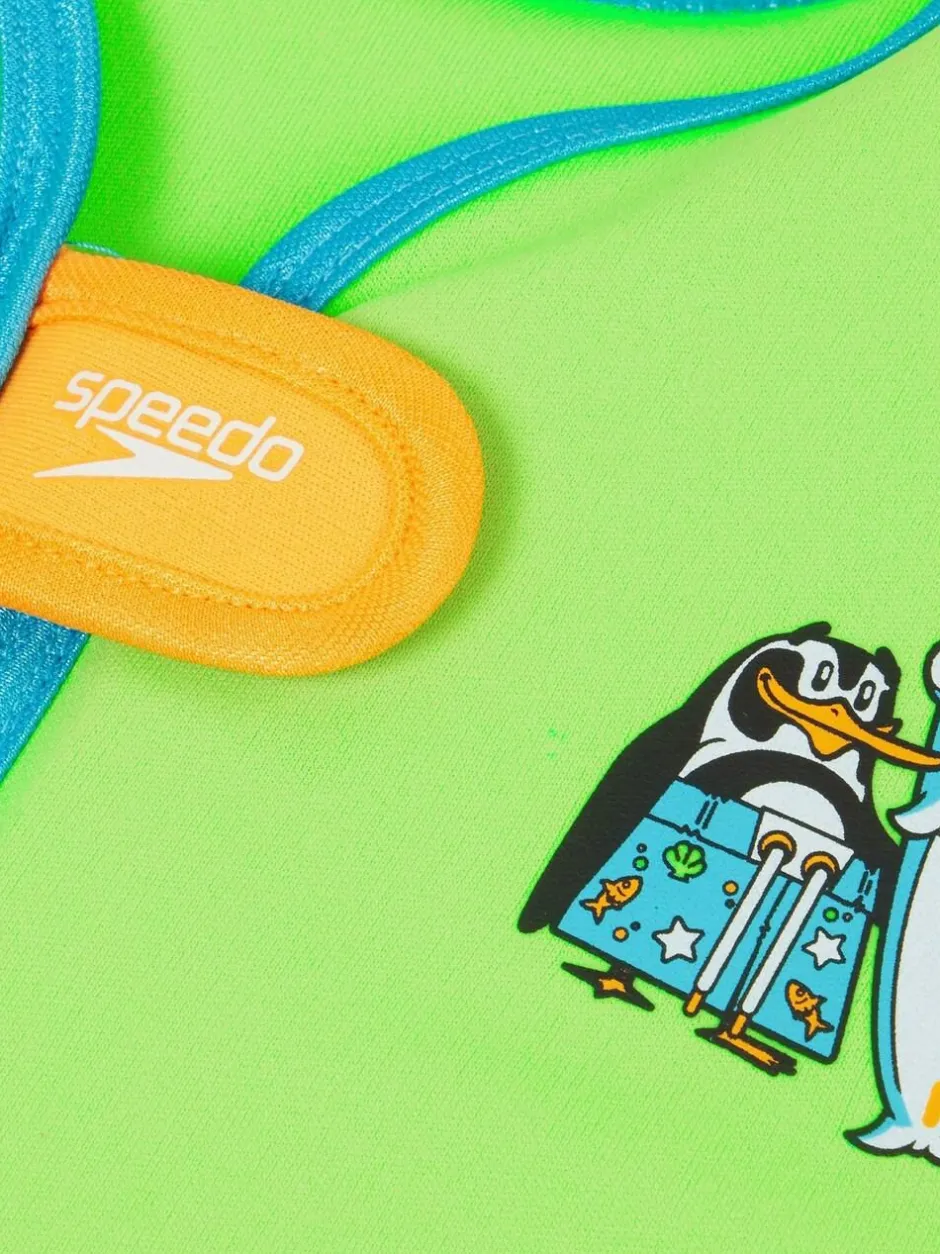 Speedo Infants Learn to Swim Float Vest Green/Blue New
