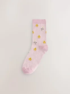 Next Ankle Socks 5 Pack spring print