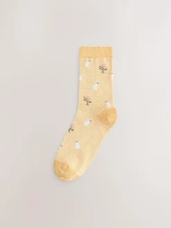 Next Ankle Socks 5 Pack spring print