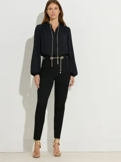 Star by Julien MacDonald Black Chain Detail Blouse Discount