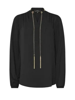 Star by Julien MacDonald Black Chain Detail Blouse Discount