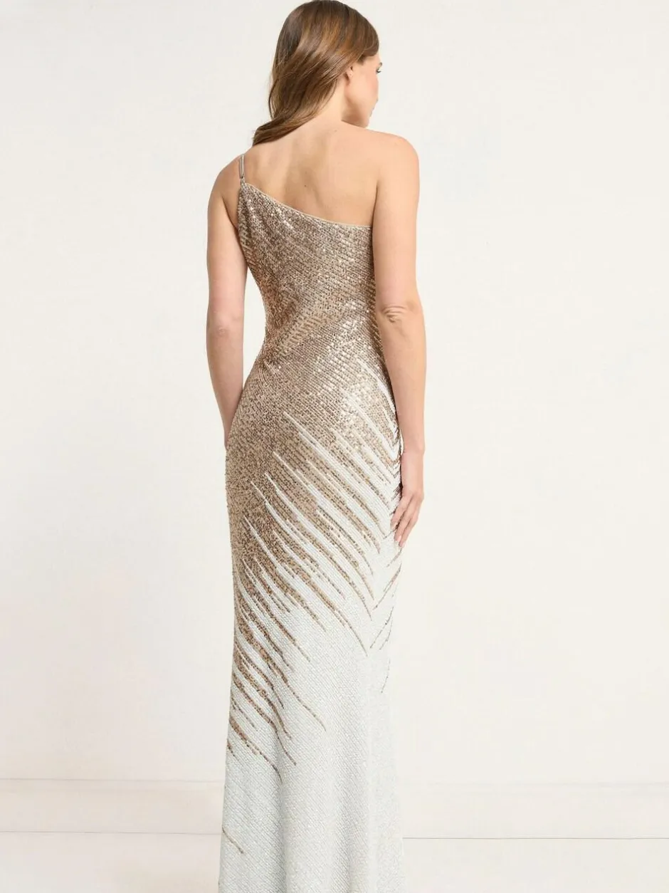 Star by Julien MacDonald Natural Maxi Sequin Dress Clearance