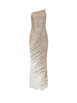 Star by Julien MacDonald Natural Maxi Sequin Dress Clearance