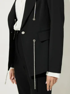 Star by Julien MacDonald Black Diamante Detail Jacket Best