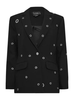 Star by Julien MacDonald Black Eyelet Blazer Jacket Sale