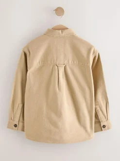 Next Brushed Overshirt (3-16yrs) Stone Outlet
