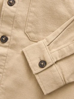 Next Brushed Overshirt (3-16yrs) Stone Outlet