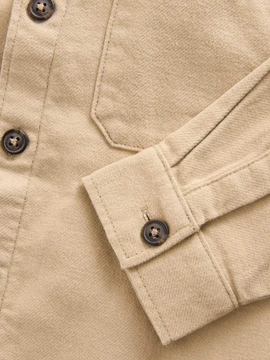Next Brushed Overshirt (3-16yrs) Stone Outlet
