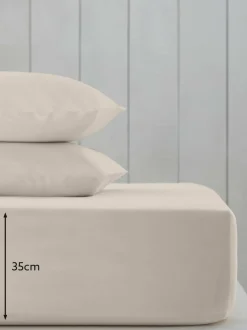 Next Stone Cotton Rich Deep Fitted Bed Sheet Hot