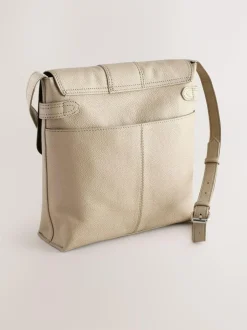 Next Stone Leather Pocket Messenger Bag Discount
