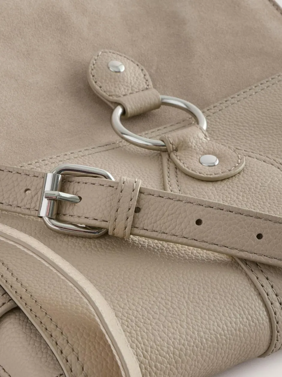 Next Stone Leather Pocket Messenger Bag Discount