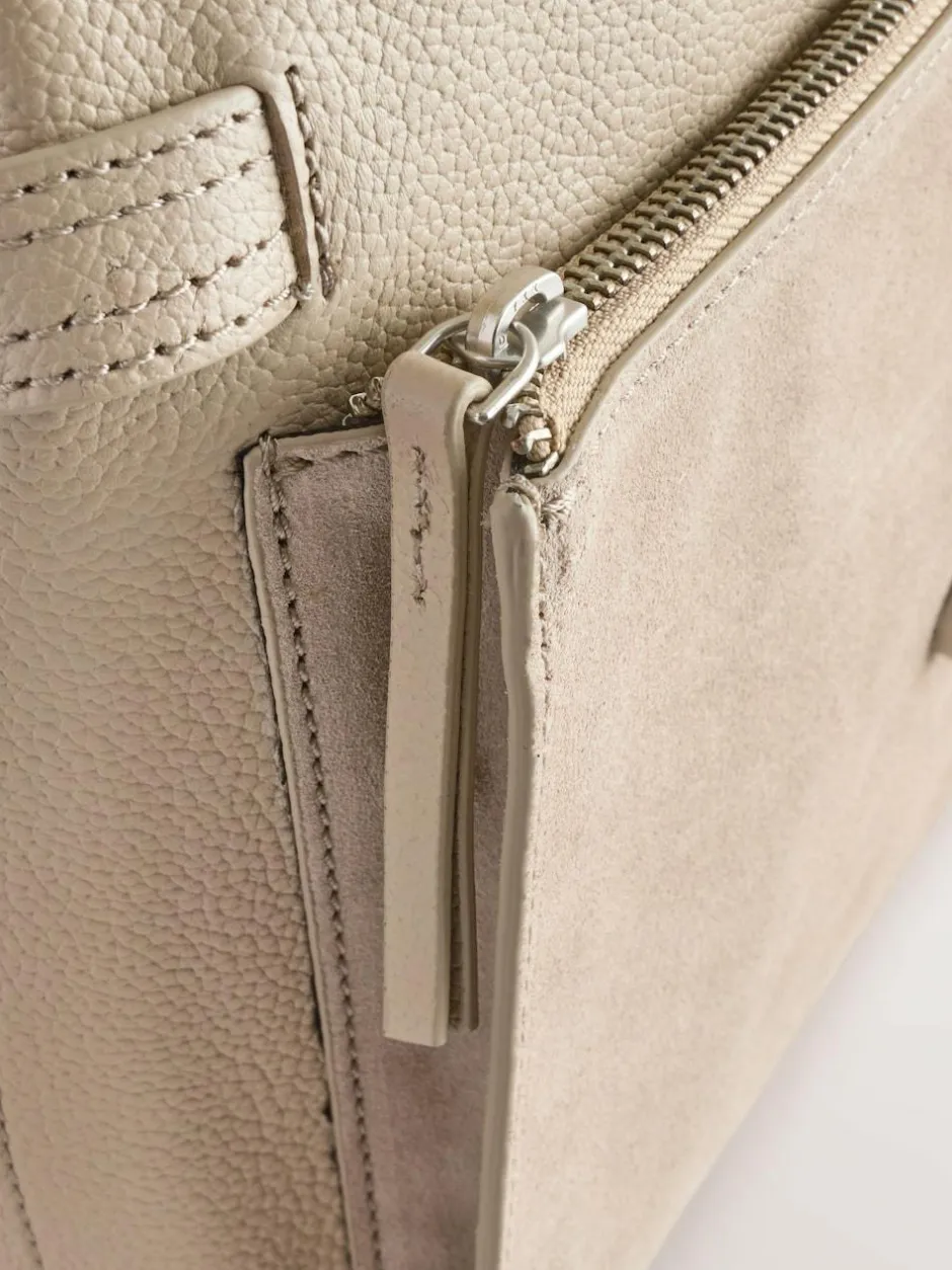 Next Stone Leather Pocket Messenger Bag Discount