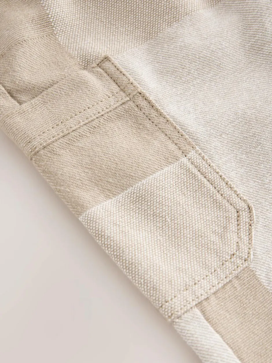 Next Stone Patchwork Wide Leg Pull On Cargo 100% Cotton Jeans (3mths-7yrs) New