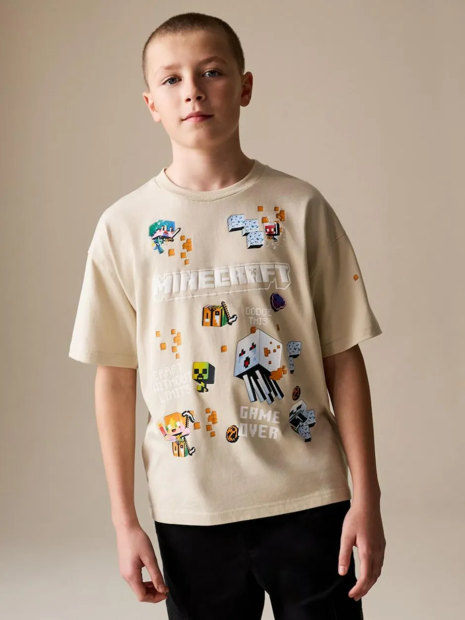 Next Stone Placement Single Minecraft T-Shirt (3-16yrs)