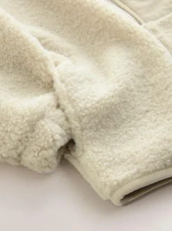 Next Stone Plain Funnel Neck Fleece Zip Through Fleece (3mths-7yrs) Outlet