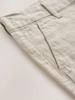 Next Stone Regular Fit Chino Linen Shorts (3-16yrs) Hot