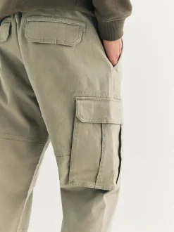 Next Stone Slim Fit Cotton Stretch Cargo Trousers Outlet