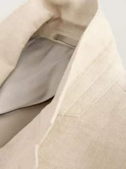 Next Slim Fit Leomaster Italian 100% Linen Suit Jacket Stone Outlet