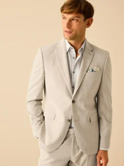 Next Slim Fit Motionflex Stretch Suit Jacket Stone
