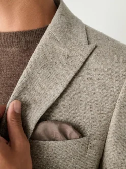 Next Stone Slim Fit Wool Blend Donegal Suit Jacket Hot