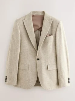 Next Stone Slim Fit Wool Blend Donegal Suit Jacket Hot
