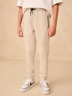 Next Slim Fit Zip Joggers (3-16yrs) Stone Online
