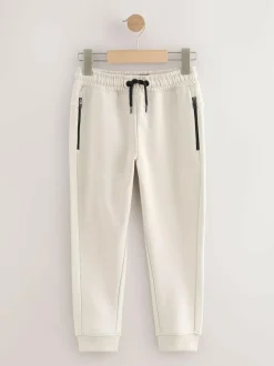 Next Slim Fit Zip Joggers (3-16yrs) Stone Online
