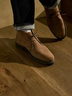 Next Smart Suede Chukka Boots Stone New