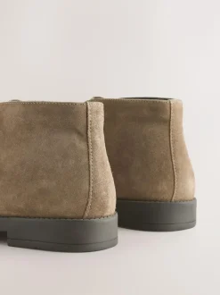 Next Smart Suede Chukka Boots Stone New