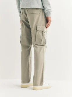 Next Stone Straight Fit Cotton Stretch Cargo Trousers Sale